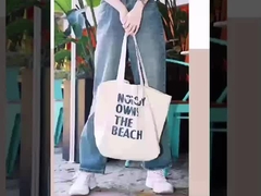 Alışveriş için Fermuarlı OEM Canvas Tote Shopper Çanta Pamuk Malzeme