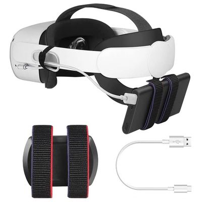 Ayarlanabilir Arka Pil Kayışı Güç Bankası Sabitleme Braketi Oculus Quest 2 MOBİL Pil Tutucu Quest 2 Kulaklık VR
