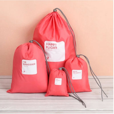 Promosyon çevre dostu güzellik su geçirmez kumaş polyester büzme ipli çantalar Bez hediye için özel tozluk cep