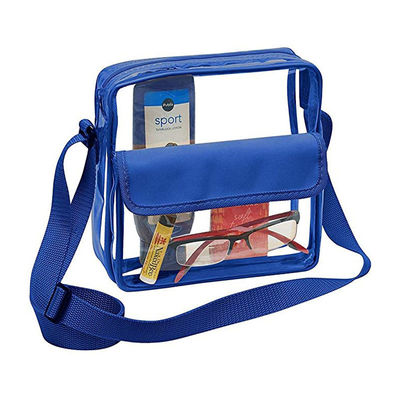 Özel Logo Temizle Crossbody Çanta Çanta Mektubu Yamalar Mevcut Stadyum Onaylı Spor Salonu Temizle Omuz Tote Çanta