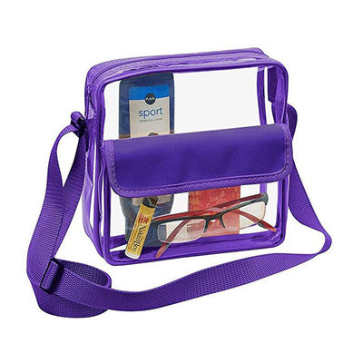 Özel Logo Temizle Crossbody Çanta Çanta Mektubu Yamalar Mevcut Stadyum Onaylı Spor Salonu Temizle Omuz Tote Çanta