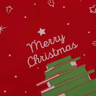 2021 sıcak satış promosyon özelleştirilmiş Noel kanvas tote çanta yeniden kullanılabilir Santa alışveriş çantası çanta hediye çocuklar için