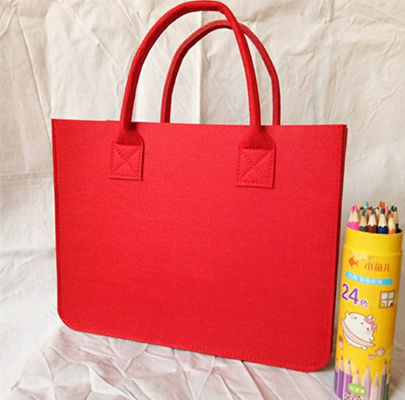 Toptan eko promosyon özel el yapımı polyester keçe taşıma alışveriş çantası hediye çantası kadın