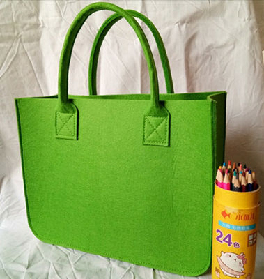 Toptan eko promosyon özel el yapımı polyester keçe taşıma alışveriş çantası hediye çantası kadın
