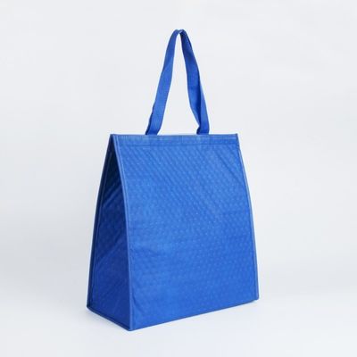 Moda taşınabilir geri dönüştürülebilir pp dokuma olmayan soğutucu çanta seyahat yalıtımlı gıda dağıtım tote yeniden kullanılabilir termal öğle yemeği çantası