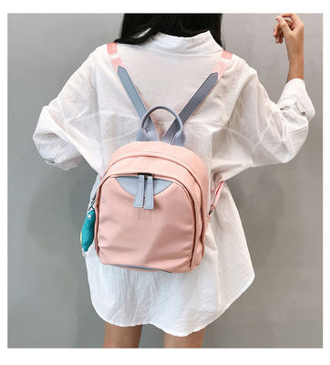 Kadın Sırt Çantası Seyahat Çantası Genç Kızlar için Su Geçirmez Naylon Rahat Pembe