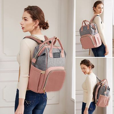 Moda Anne Çantası Bebek bez çantası kolay çıkış için yatak ile Su geçirmez kumaş bebek şişesi yalıtım katmanı