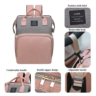 Moda Anne Çantası Bebek bez çantası kolay çıkış için yatak ile Su geçirmez kumaş bebek şişesi yalıtım katmanı