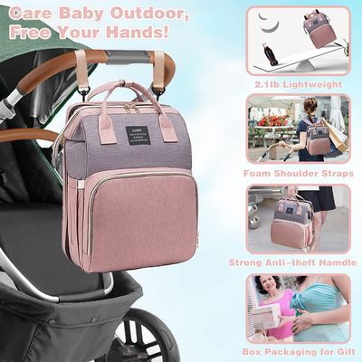 Moda Anne Çantası Bebek bez çantası kolay çıkış için yatak ile Su geçirmez kumaş bebek şişesi yalıtım katmanı