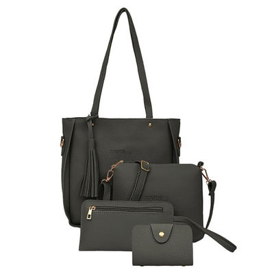4 Adet / takım Kadın PU Crossbody Çanta Seti Deri Omuz Çantaları Bayanlar Çanta