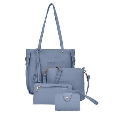 4 Adet / takım Kadın PU Crossbody Çanta Seti Deri Omuz Çantaları Bayanlar Çanta