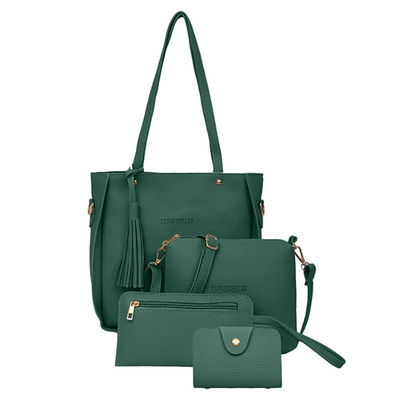 4 Adet / takım Kadın PU Crossbody Çanta Seti Deri Omuz Çantaları Bayanlar Çanta