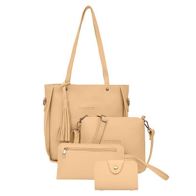 4 Adet / takım Kadın PU Crossbody Çanta Seti Deri Omuz Çantaları Bayanlar Çanta