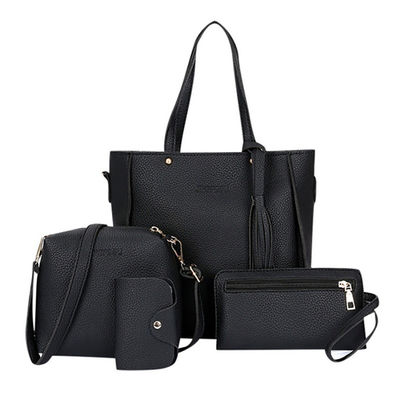 4 Adet / takım Kadın PU Crossbody Çanta Seti Deri Omuz Çantaları Bayanlar Çanta