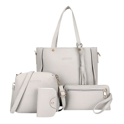 4 Adet / takım Kadın PU Crossbody Çanta Seti Deri Omuz Çantaları Bayanlar Çanta