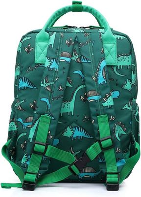 Sırt Çantası Dinozor Unicorn Okul Kitap Çantası Erkek Çocuklar Anaokulu Kreş Seyahat Çantası Göğüs Kemeri (Yeşil Di