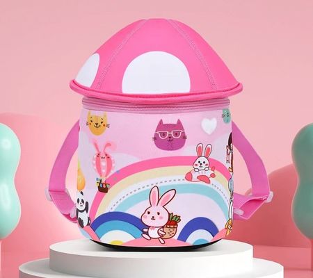 Mantar 3D Neopren Eğitim Çantası SBR Çocuk Sırt Çantası Yumuşak Anaokulu Çantası