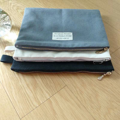 Ipad Yeniden Kullanılabilir EKO Ücretsiz Küçük Pamuklu Cep İçin Siyah Düz Kanvas Kılıfı Özelleştirin