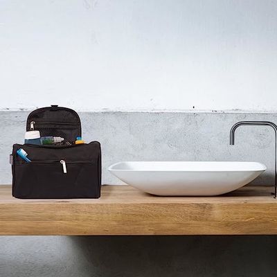 Darbeye Dayanıklı Asılı Seyahat Tuvalet Çantası Organizatör Banyo Hijyen Dopp Kiti Kancalı