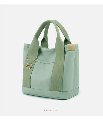 Basit Stil Kanvas Bez Çantalar Çevre Dostu Yeniden Kullanılabilir Alışveriş Çantaları