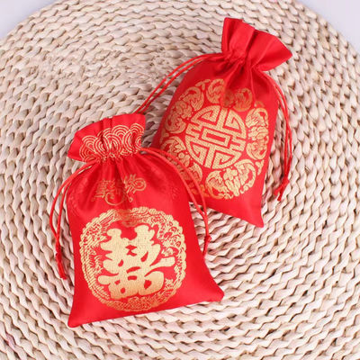 Gifts Collection için festif renk paket cep saten malzemesi