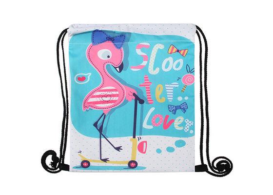Flamingo Kişiselleştirilmiş Cinch Çantalar Özel Baskı Su Geçirmez Büzgülü Sırt Çantası