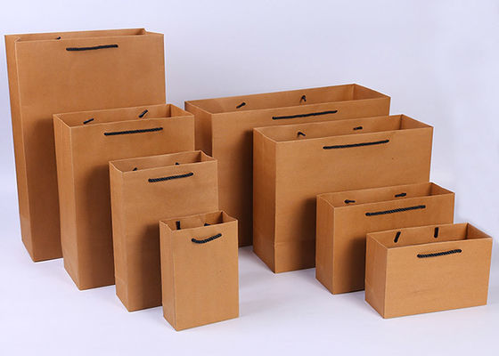 Taşınabilir Kahverengi Kraft Kağıt Hediyelik Çanta, Hediyelik Kraft Kağıt Alışveriş Çantaları